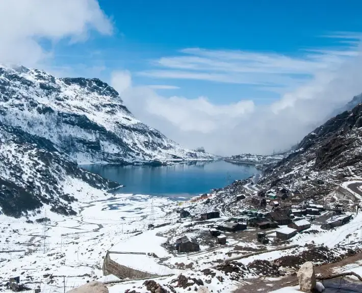 Scenic Gurudongmar Lake travel attractions in North Sikkim